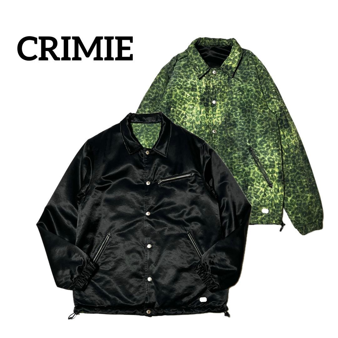 CRIMIE リバーシブルコーチジャケット レオパード サテン M