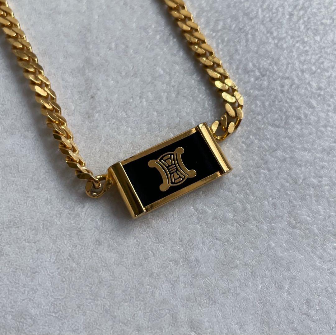 【CELINE】ビンテージ マカダム ゴールド ネックレス