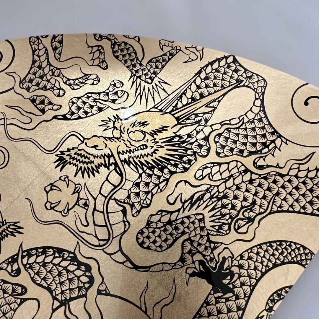 宮内庁御用達 漆器 山田平安堂 飾り扇　龍　竜　辰