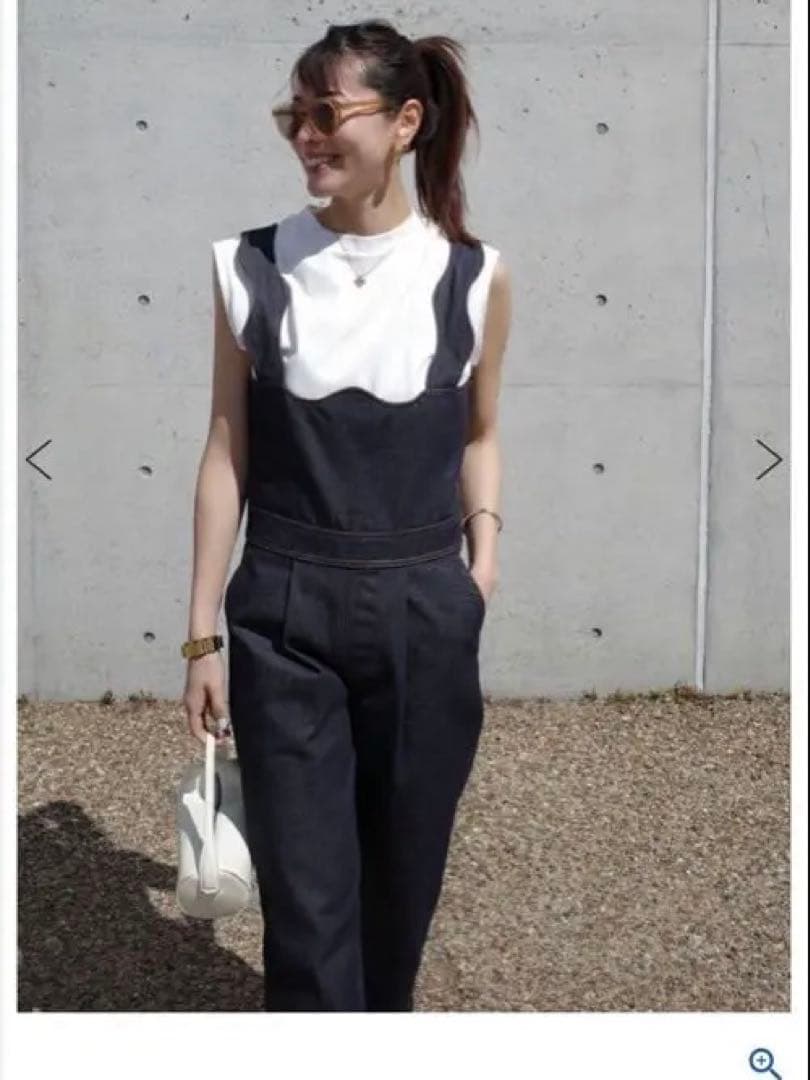 るんるんbow.a サロペット ボウエー インディゴS