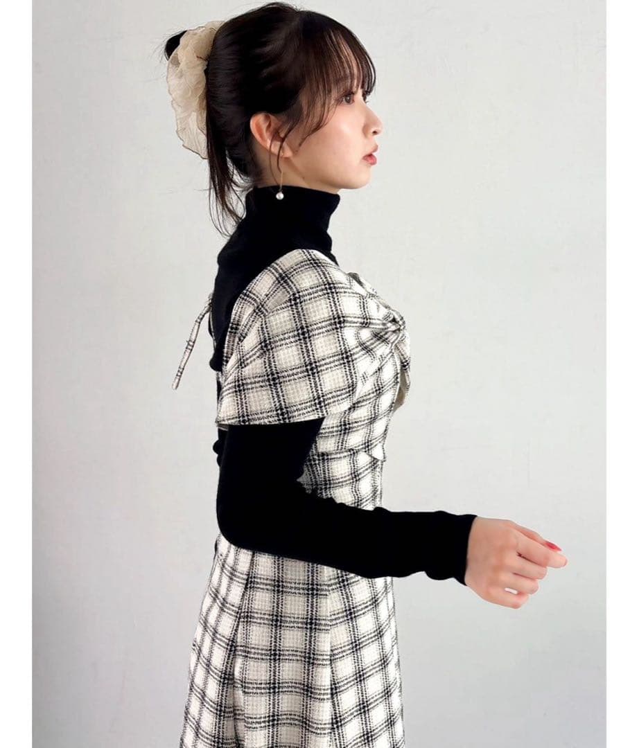 ビッグリボンレイヤードワンピース