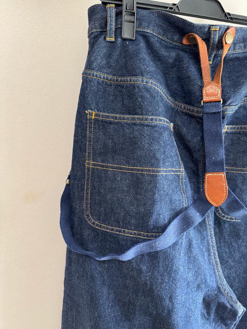 nest robe コットンデニムハイランズパンツ&サスペンダー