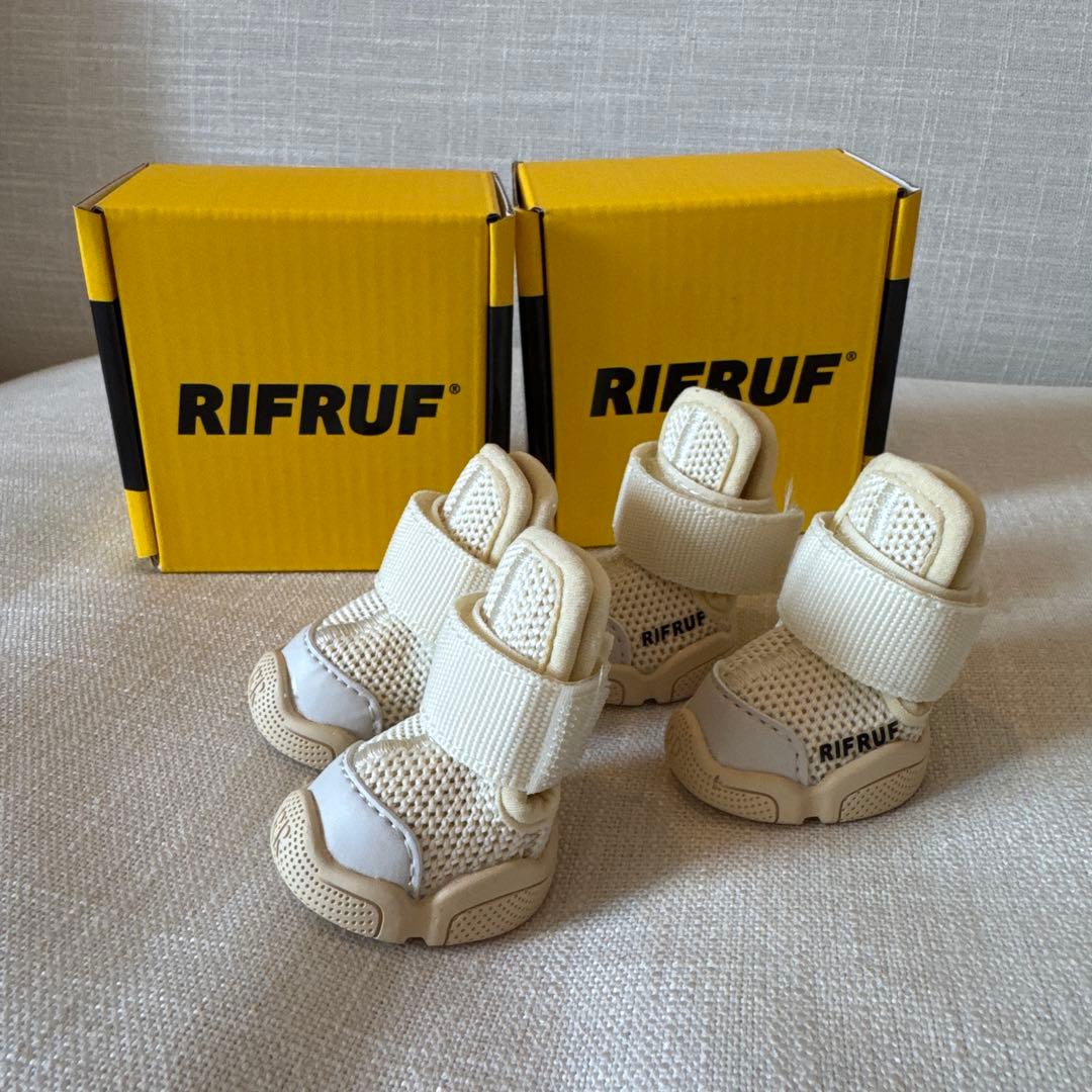 【新品】 RIFRUF ドッグスニーカー ベージュ0(xxs)