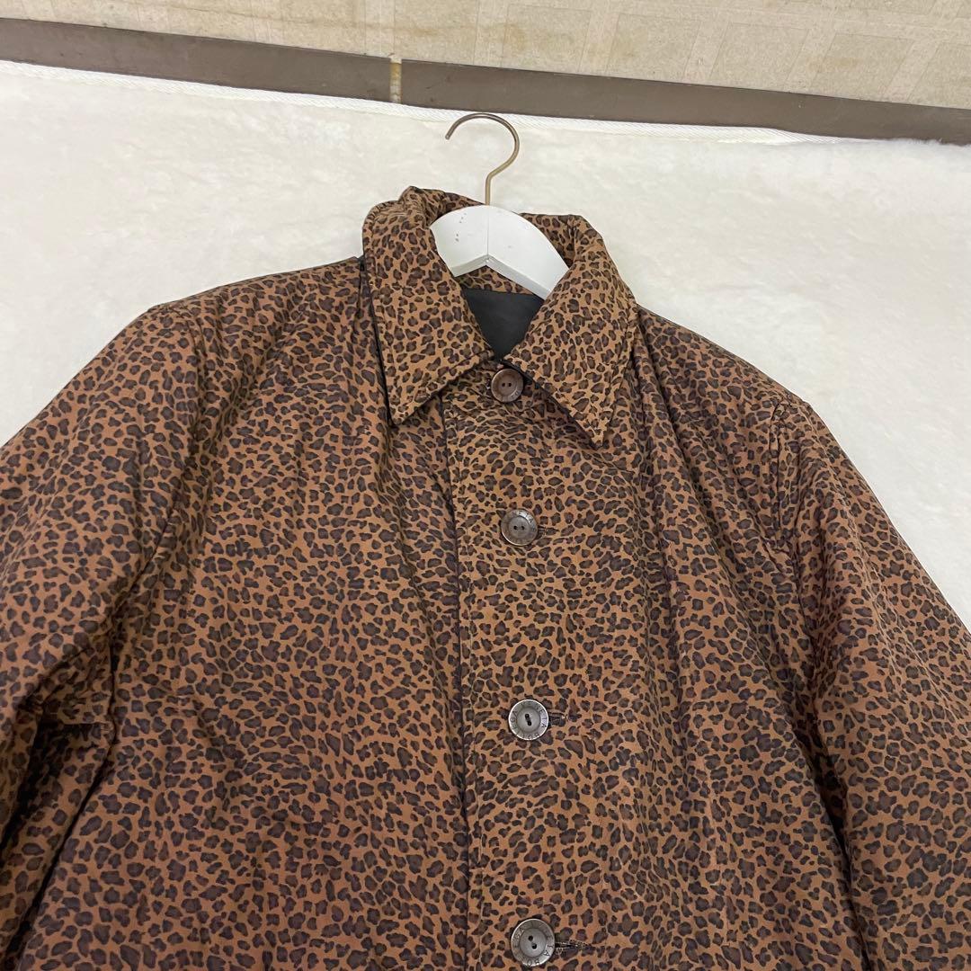 BOTTEGA VENETA レオパード柄　ブラックトレンチコート リバーシブル