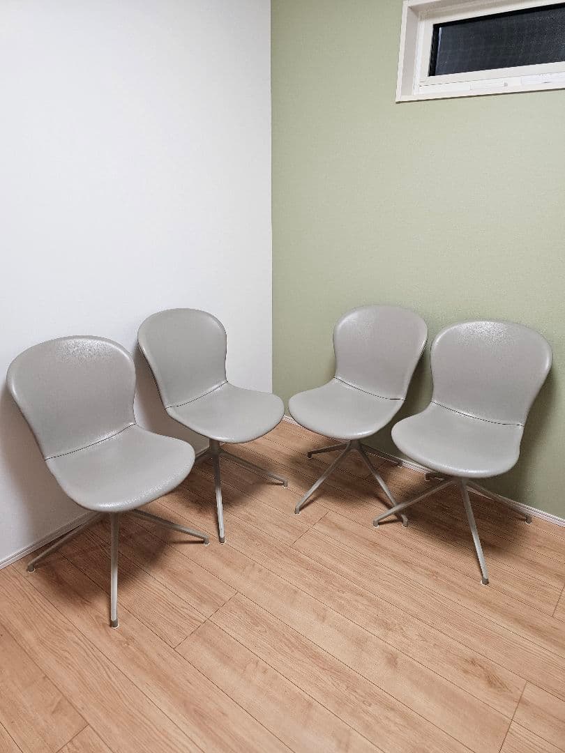 ボーコンセプト アデレード ダイニングチェア/回転ベース付 グレー 4脚セット