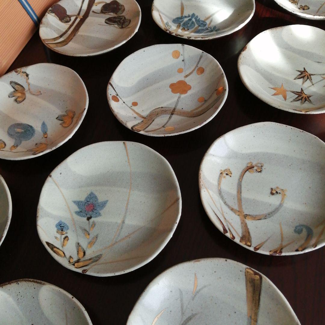 美濃焼　幸兵衛窯　絵替銘々皿　12枚　15cm
