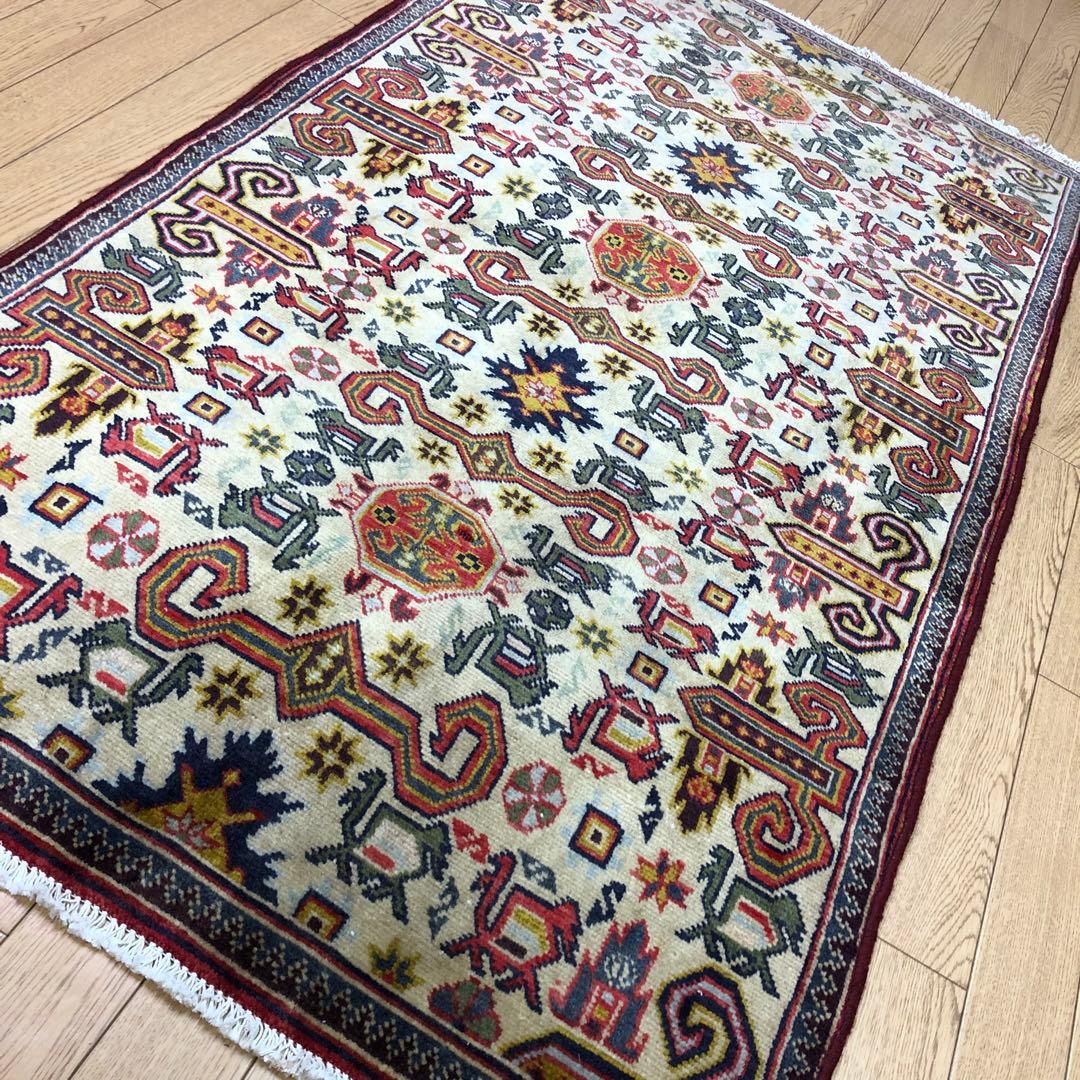 ペルシャ絨毯 ヴィンテージラグ 150×82cm 手織り オールドpersia