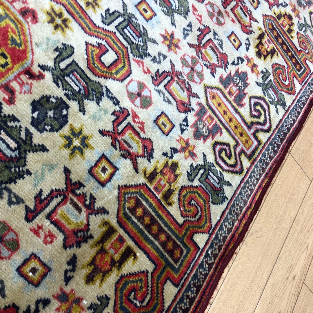 ペルシャ絨毯 ヴィンテージラグ 150×82cm 手織り オールドpersia