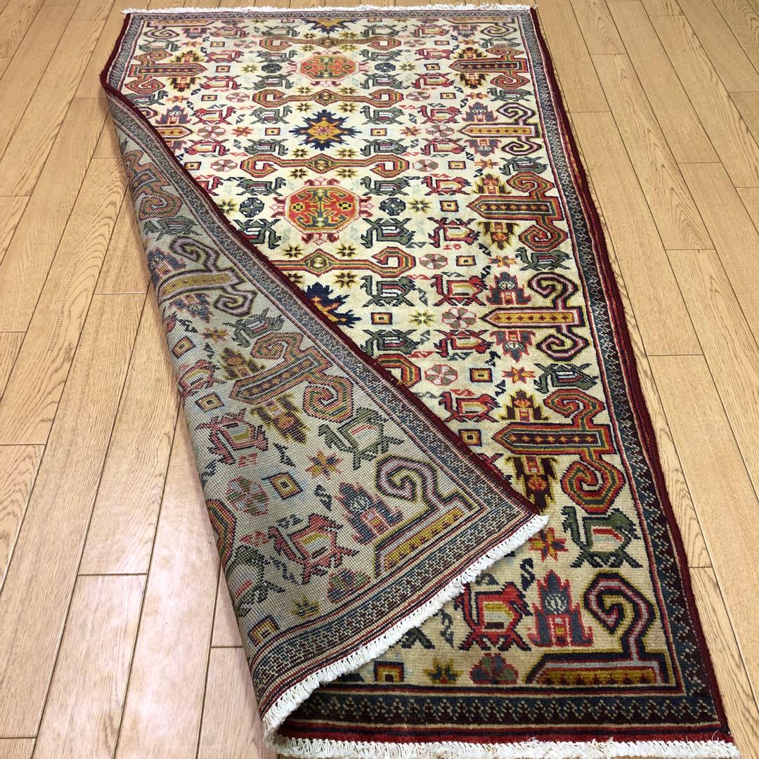 ペルシャ絨毯 ヴィンテージラグ 150×82cm 手織り オールドpersia