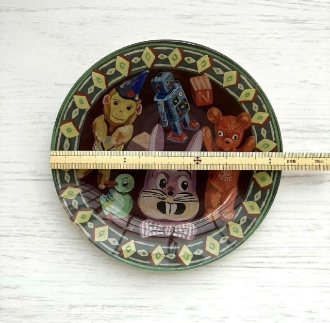 ナタリーレテ　ガラス プレート　D　うさぎ　ウサギ　ラビット　熊　くま　クマ