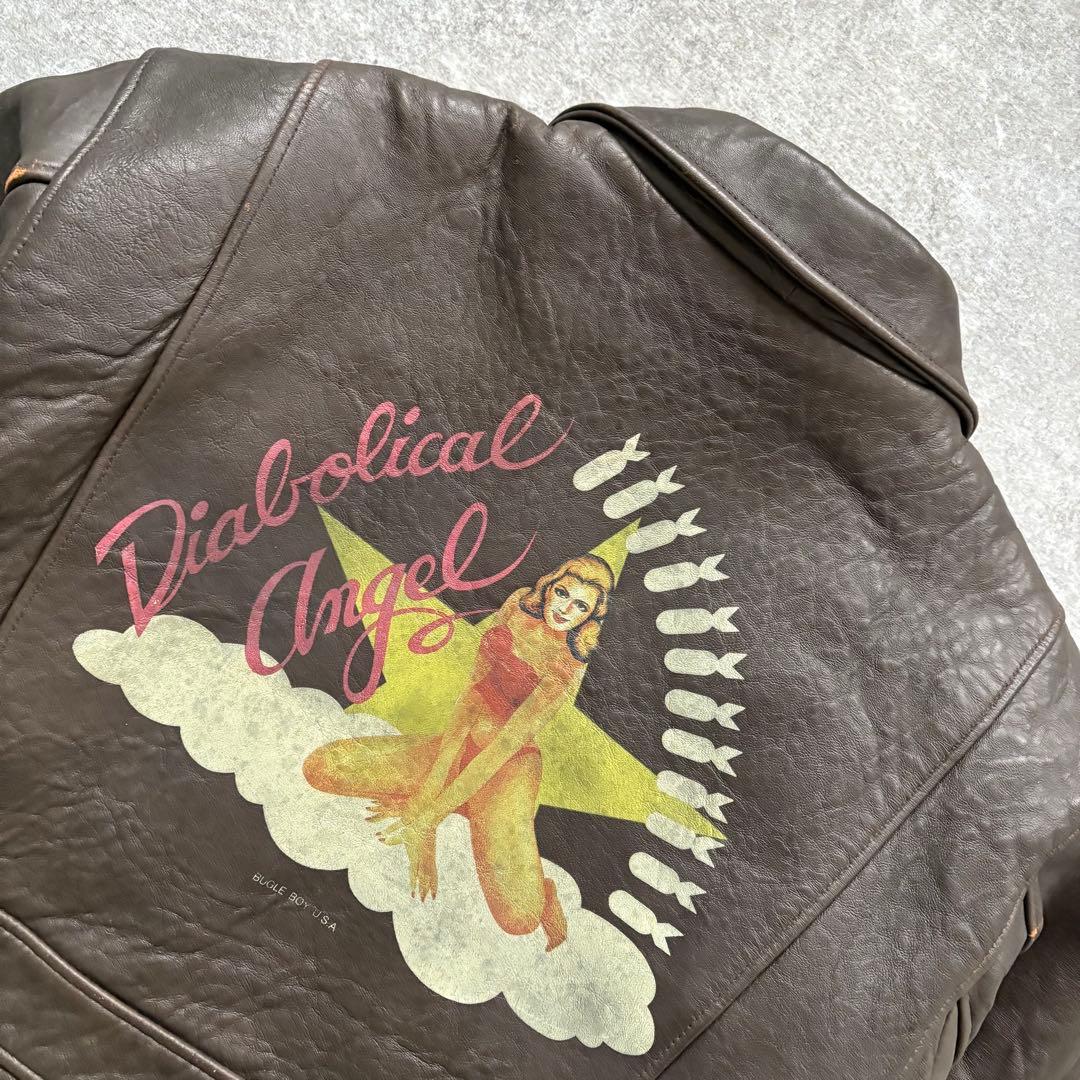 【BUGLE BOY】 80s ビューグルボーイ A-2 レザージャケット L