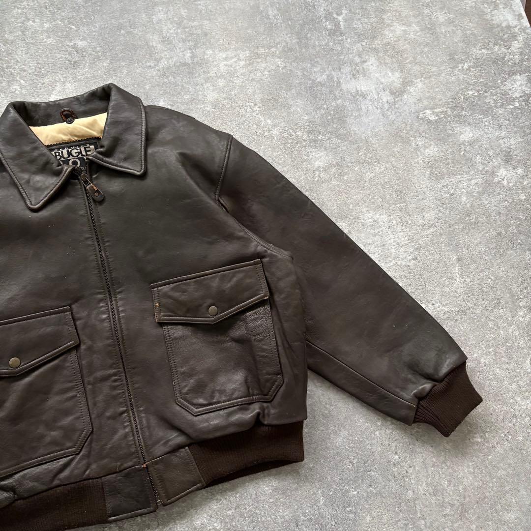 【BUGLE BOY】 80s ビューグルボーイ A-2 レザージャケット L