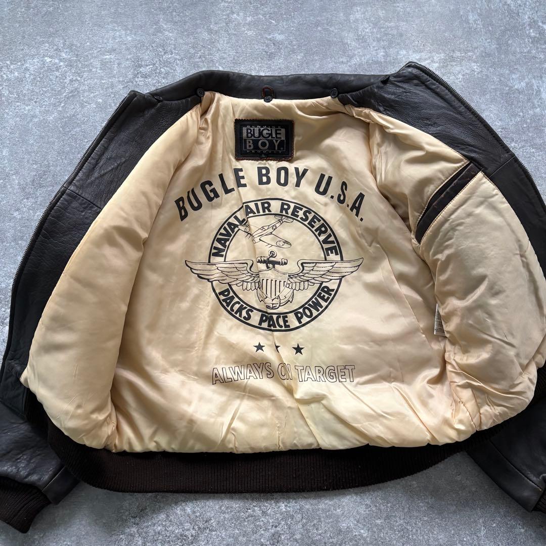 【BUGLE BOY】 80s ビューグルボーイ A-2 レザージャケット L