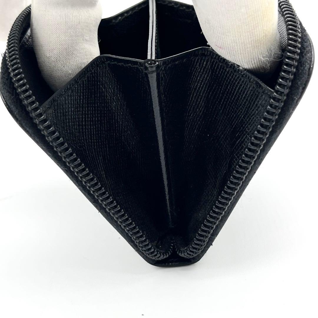 PRADA ケース　小銭入れ　サフィアーノレザー　三角ロゴ　ブラック