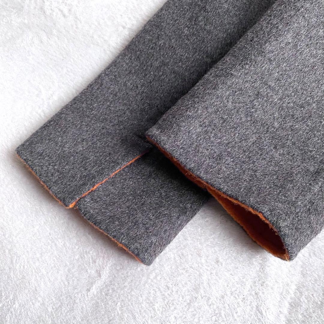 【定価約6万✨】ENFOLD ウールリバーノーカラーコート　ダブルフェイス　36