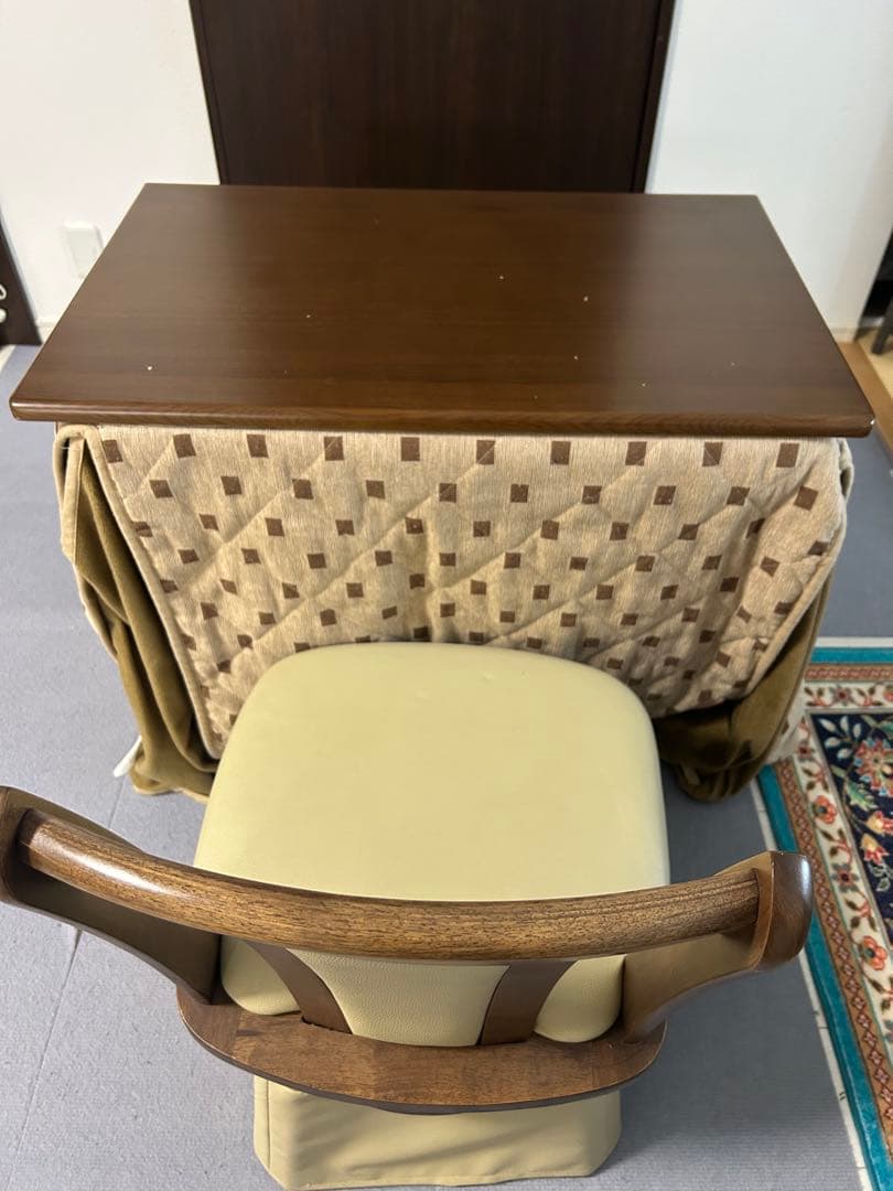 一人用コタツ　机、イス、布団セット