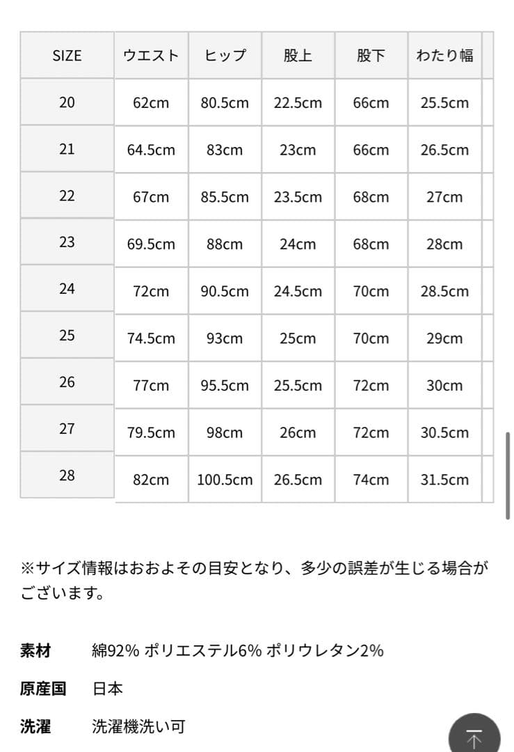 RED CARD TOKYO 35th アニバーサリー カジュアル サイズ27