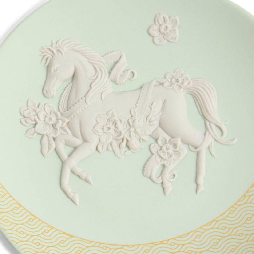 新品ウェッジウッド 干支 プレート エトトレイ 午 2026ウマ 馬 ジャスパー