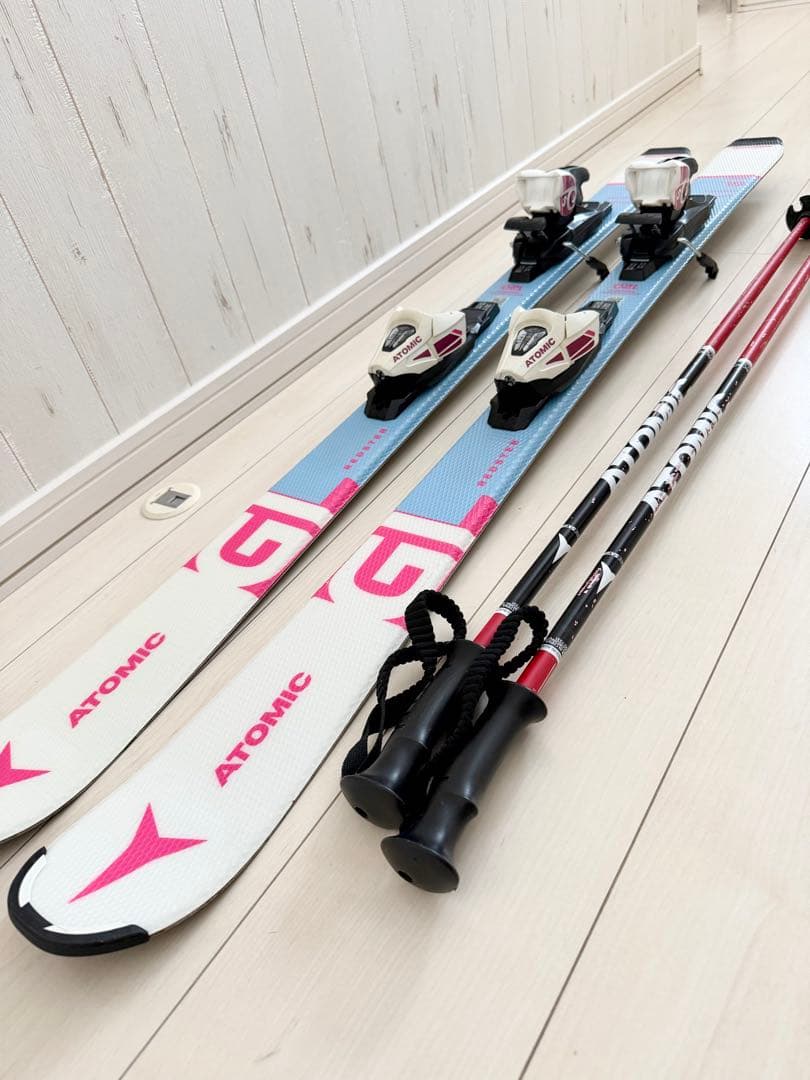 ATOMIC GL 120 スキー3点セット ビンディング ポール 90 子供