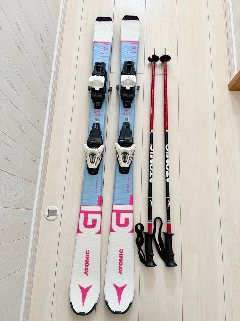 ATOMIC GL 120 スキー3点セット ビンディング ポール 90 子供
