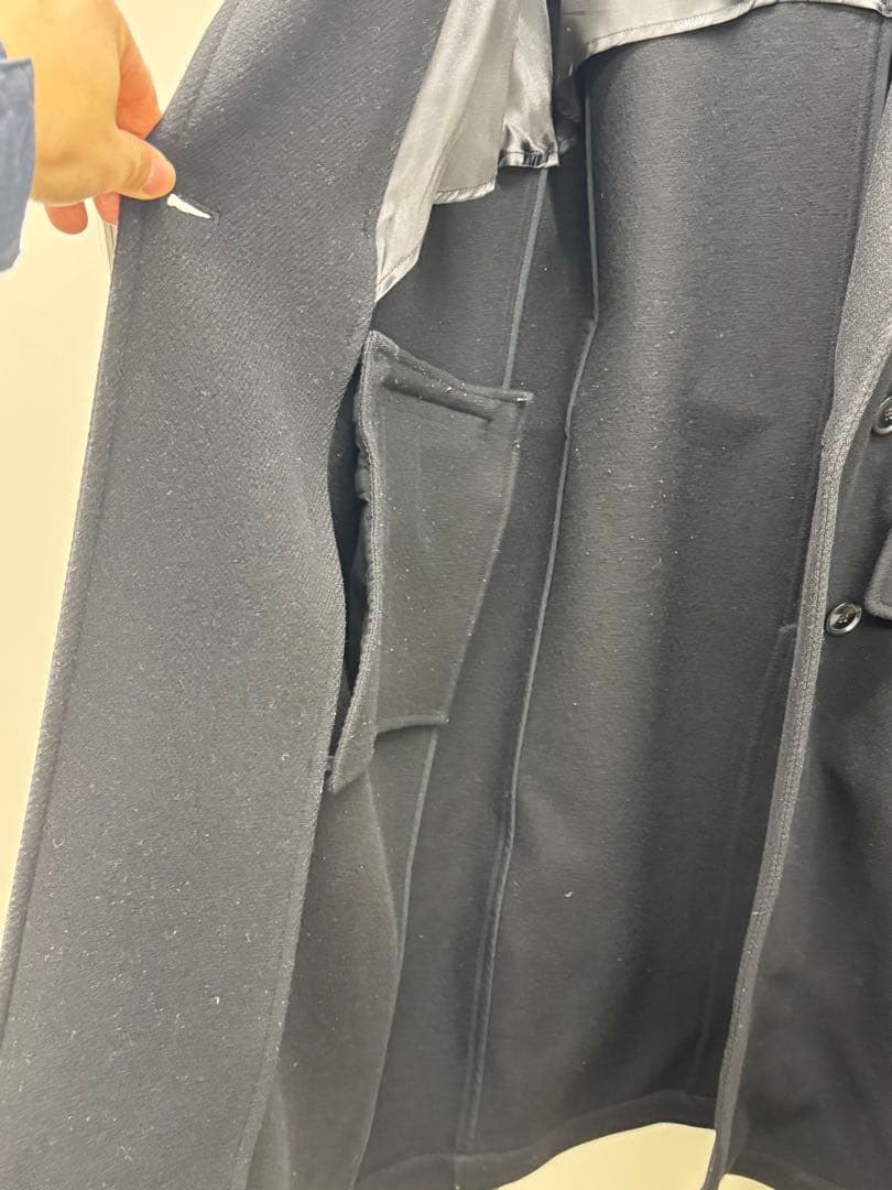 DIESEL 黒 ダブルブレスト チェスターコート　サイズL