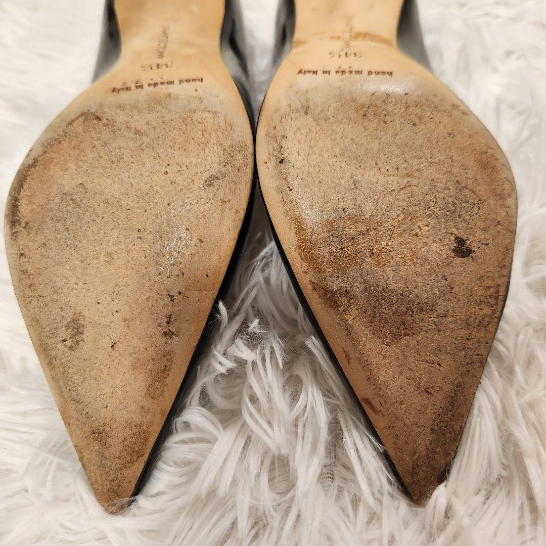 MANOLO BLAHNIK ブラック ハイヒール　エナメル　パンプス