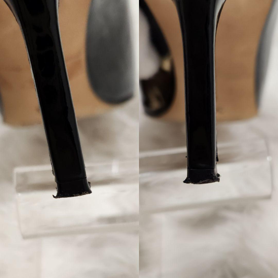 MANOLO BLAHNIK ブラック ハイヒール　エナメル　パンプス