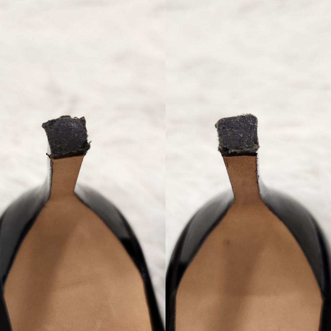 MANOLO BLAHNIK ブラック ハイヒール　エナメル　パンプス