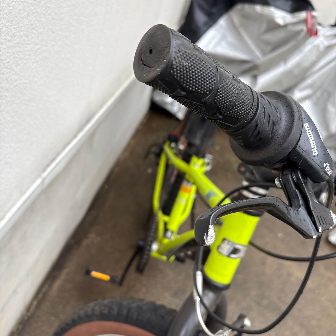 マウンテンバイク　蛍光グリーン asahi