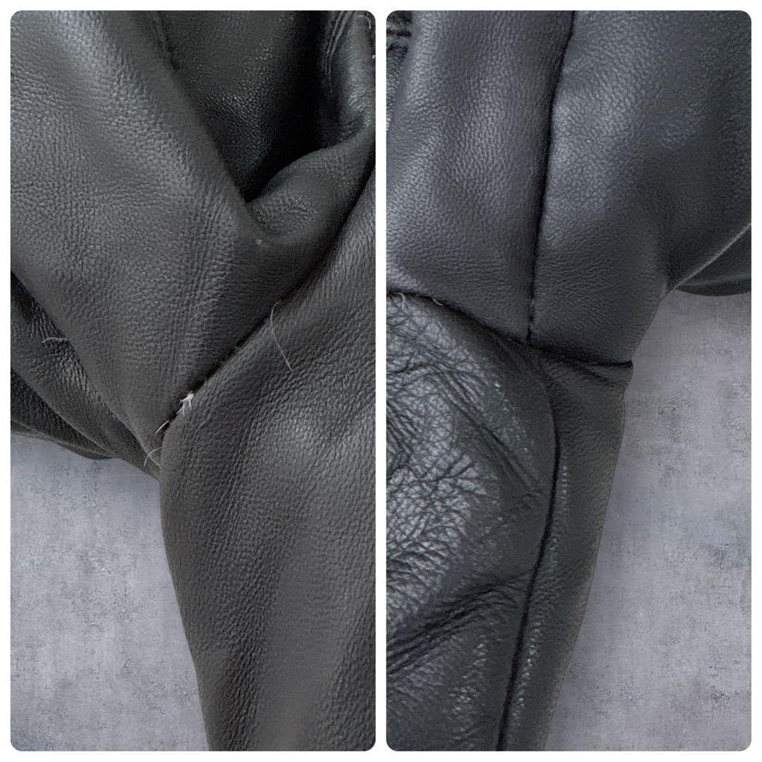 【専用出品】SHELLAC レザーダウンジャケット 羊革 ファー取外可 48