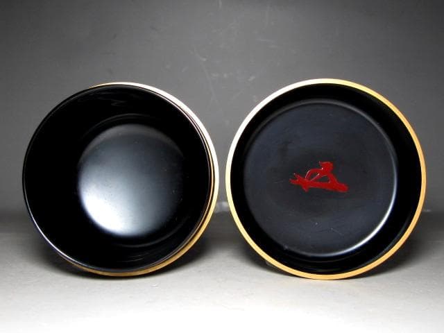 ＜お値引中＞鈴谷鉄五郎 鳥蒔絵 中棗 裏千家十五代 鵬雲斎花押 　v97