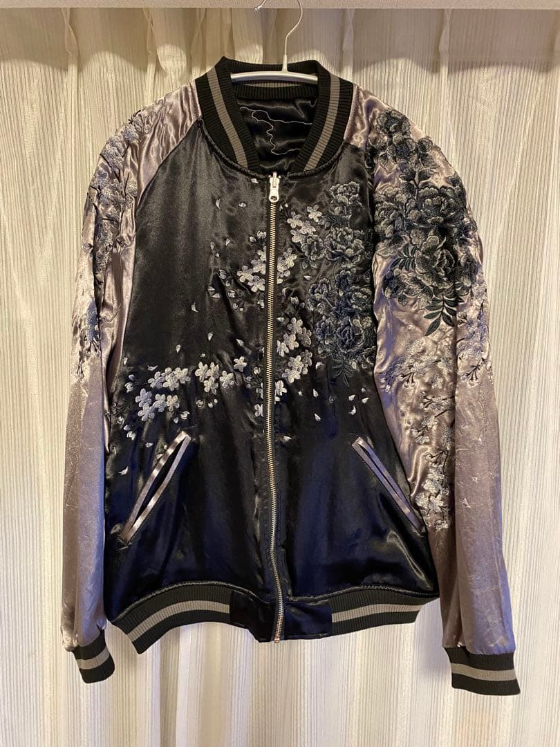 絡繰魂 粋 リバーシブル スカジャン 雪豹 美品