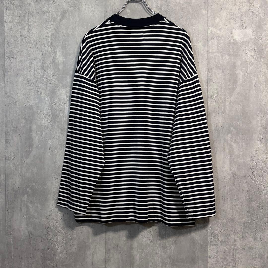 MARKAWAREボーダーカットソー1ロンT 2023SS オーガニックコットン