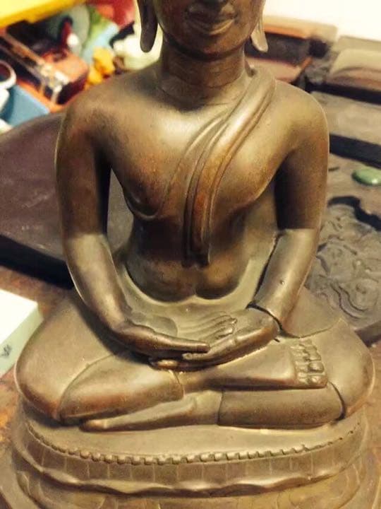 仏像 銅製 玉石象嵌 中国美術