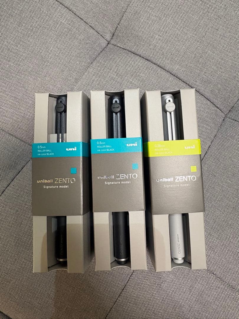 uniball ZENTO 0.5mm 0.38mm 3本セット
