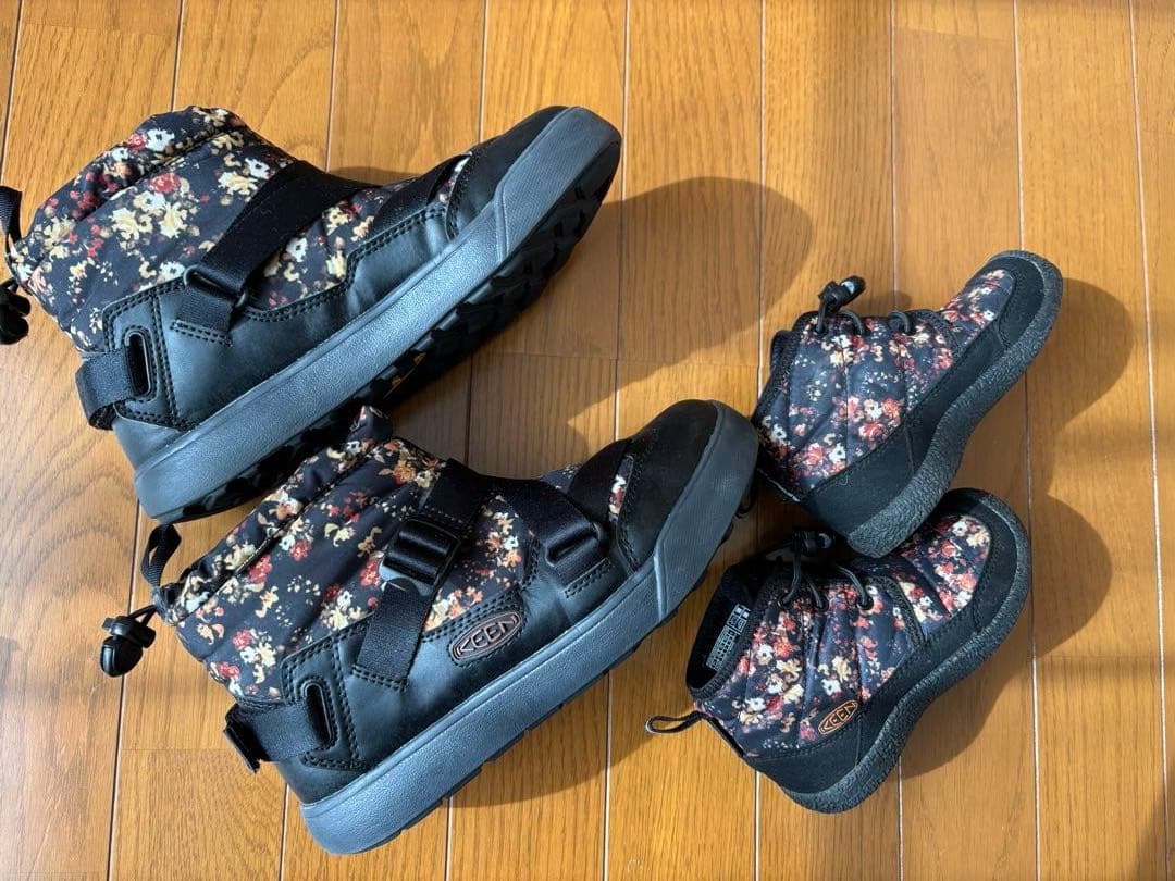 【美品】KEEN 防水ブーツ　23.5cm 16cm セット　親子コーデ