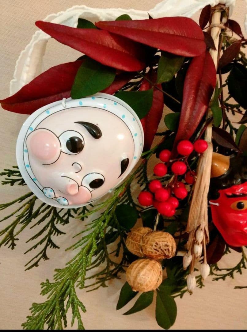 ☘️魔除け　厄除け　☘️❤スワッグ❤ひょっとこ付❤❤似た品を作りたて