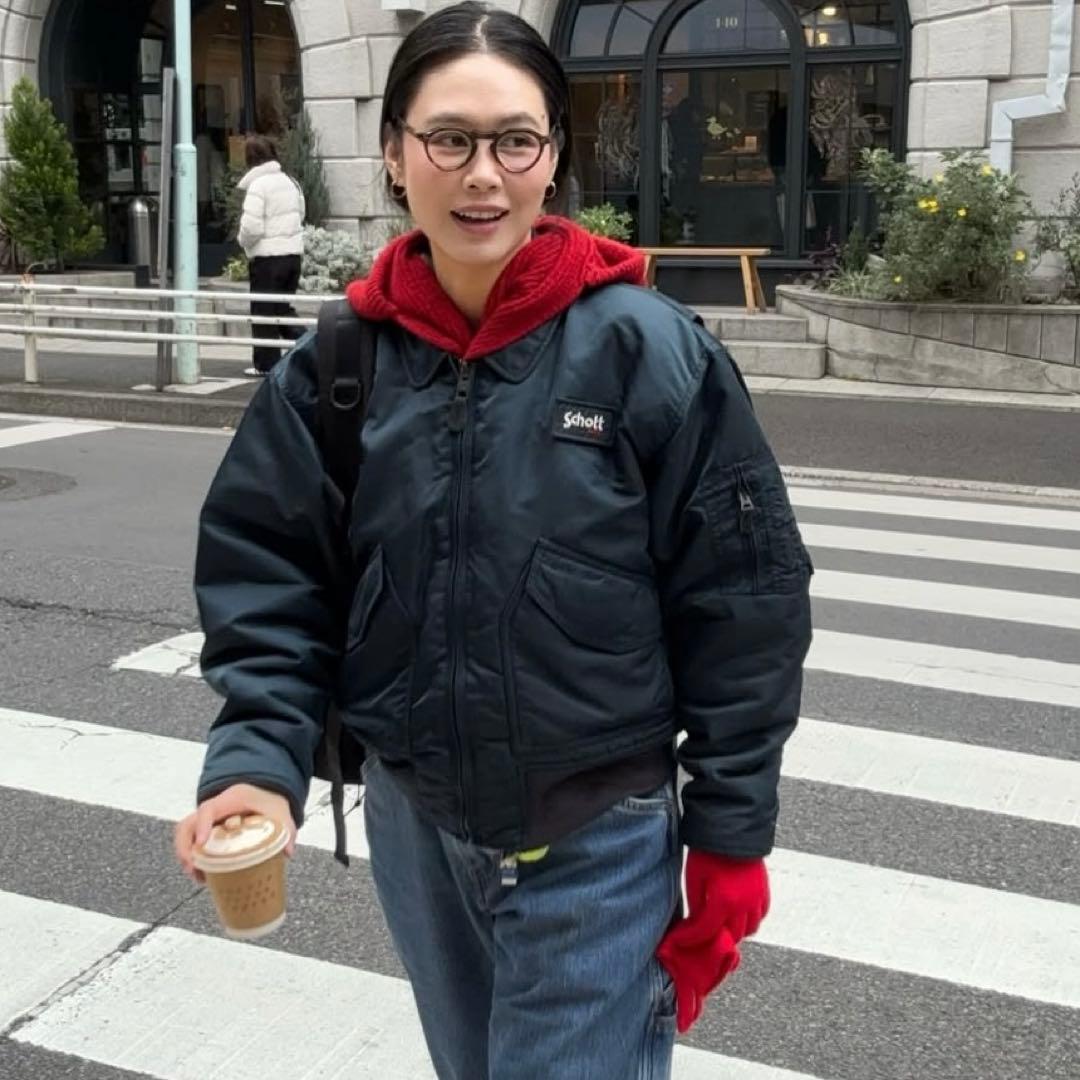 あ*こ様 激レア 田中シェン Schott CWU-R 90s MA-1ボンバー