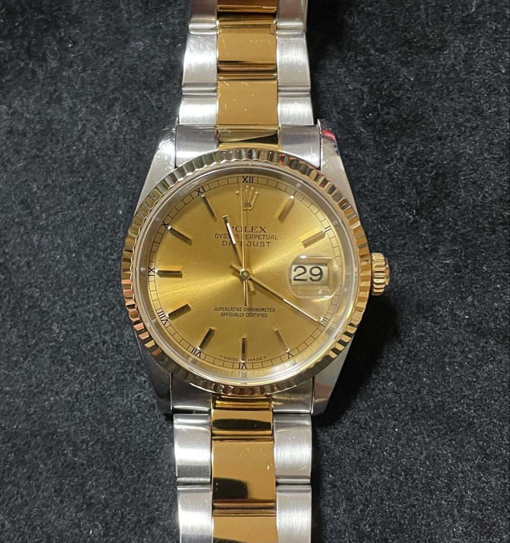 【希少】極美品ROLEX デイトジャスト 18金 コンビ ベルト/19コマ