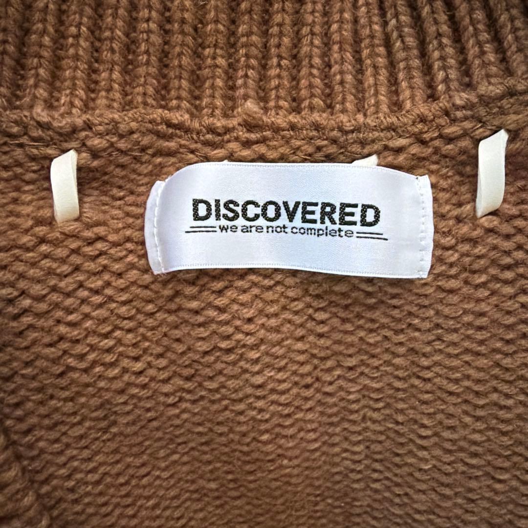 DISCOVERD ルーピング　ニット　カーディガン　ルーピング　ブラウン