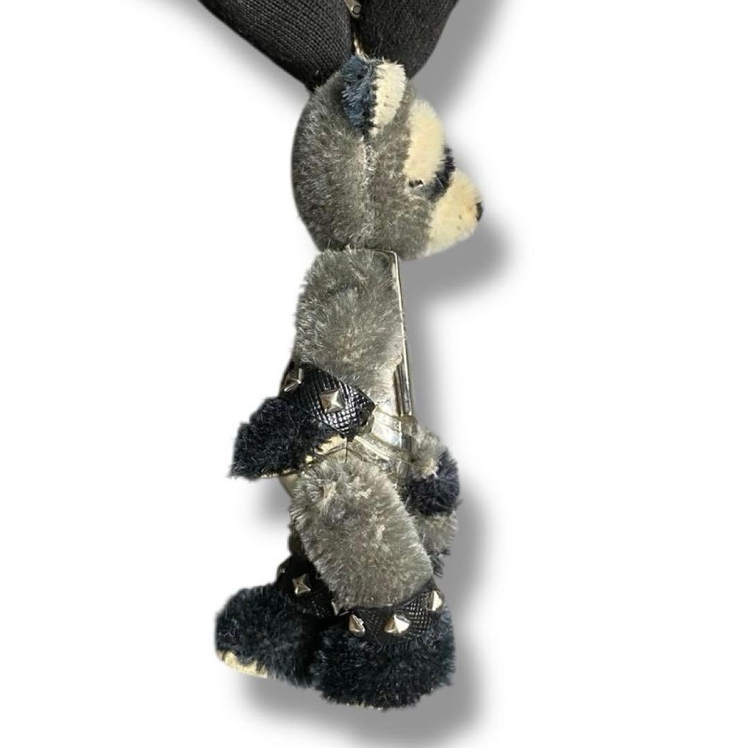 良品 PRADA プラダ ベア アライグマ キーホルダー メタル チャーム 希少
