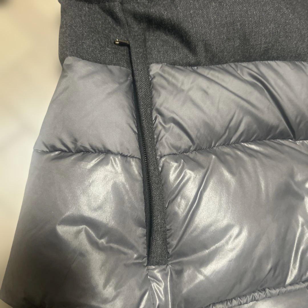 DUVETICA ダウンジャケット　ショート丈　チャコールグレー　切替　42
