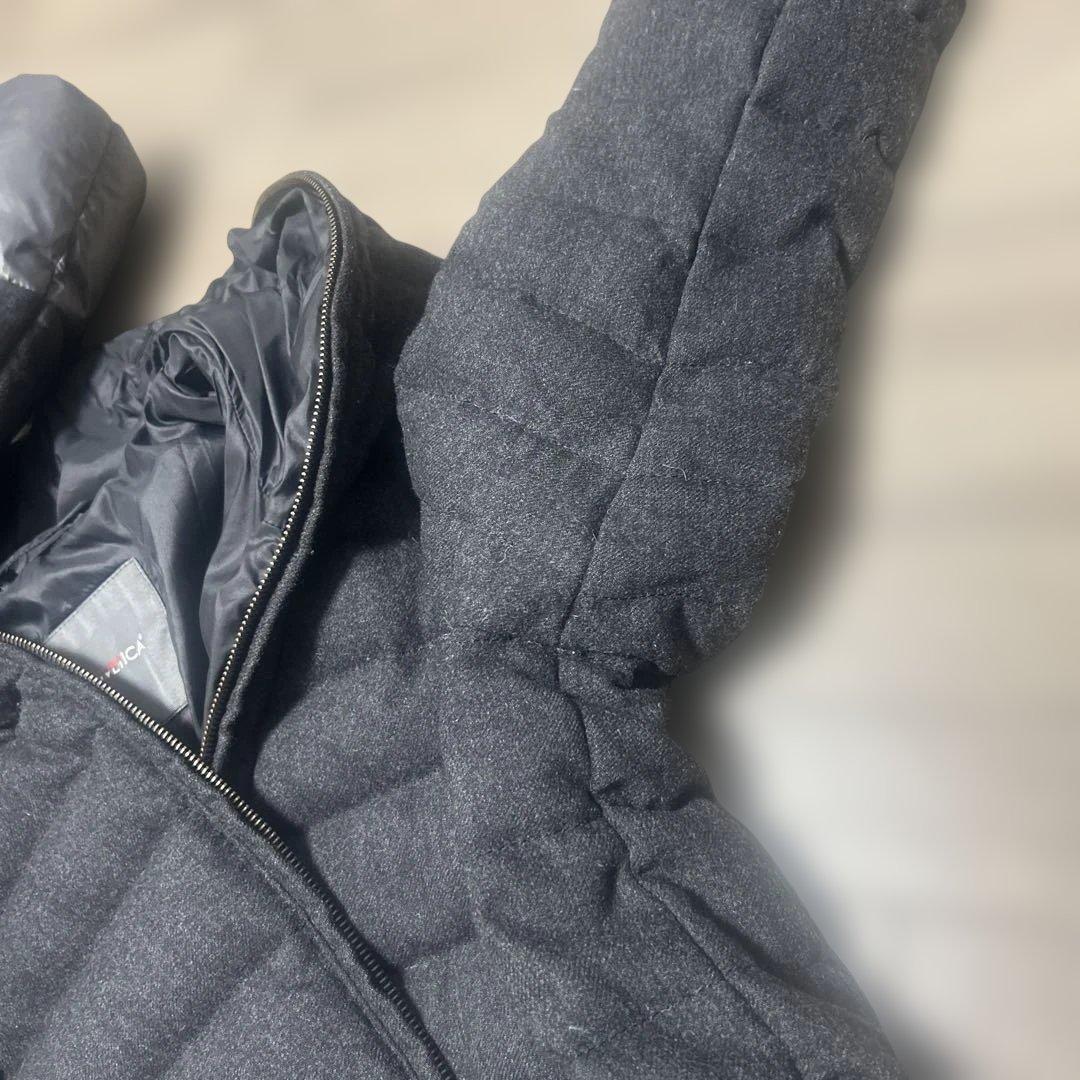 DUVETICA ダウンジャケット　ショート丈　チャコールグレー　切替　42