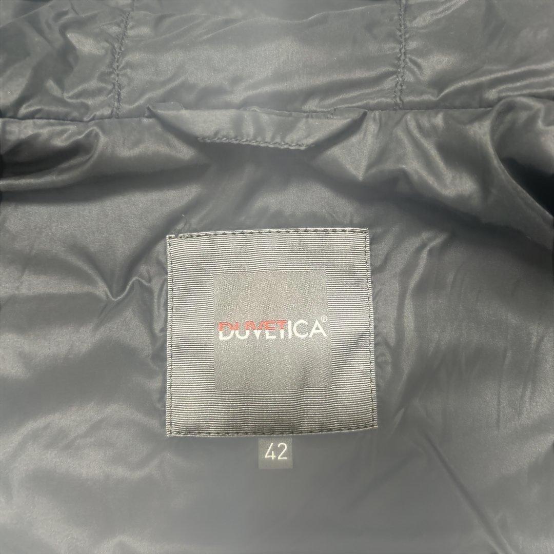 DUVETICA ダウンジャケット　ショート丈　チャコールグレー　切替　42
