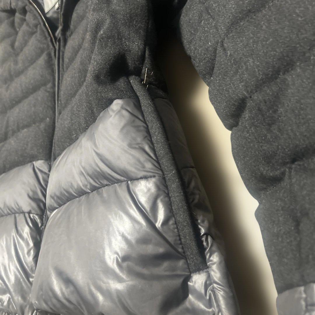 DUVETICA ダウンジャケット　ショート丈　チャコールグレー　切替　42