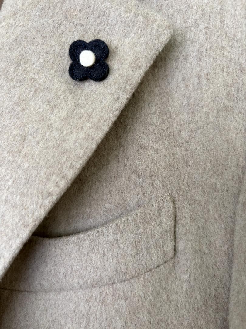 【美品】ラルディーニ／チェスターコート 48 グレージュ