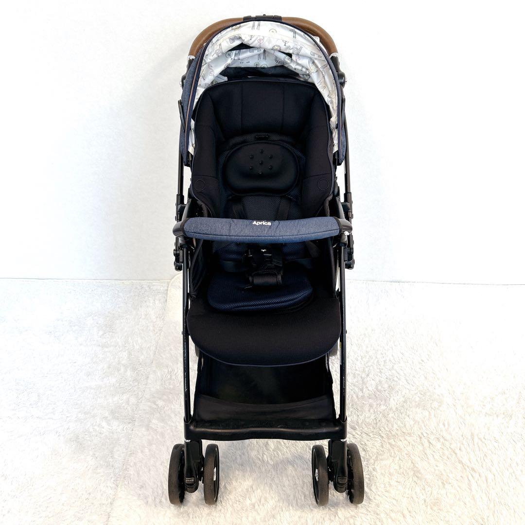 【美品】Aprica ラクーナビッテ ベビーカー 2022モデル レザー
