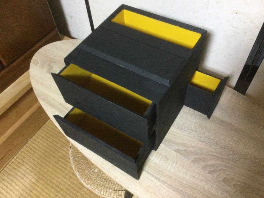 手作り✨光工房☆No.11☆木製小物入れ『ブラックBOX』