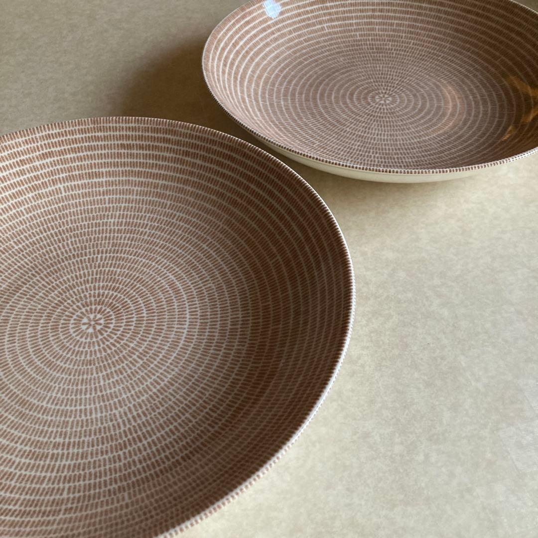 本日限定★アラビア 24h アベック 24cm パスタプレート 2枚 ブラウン