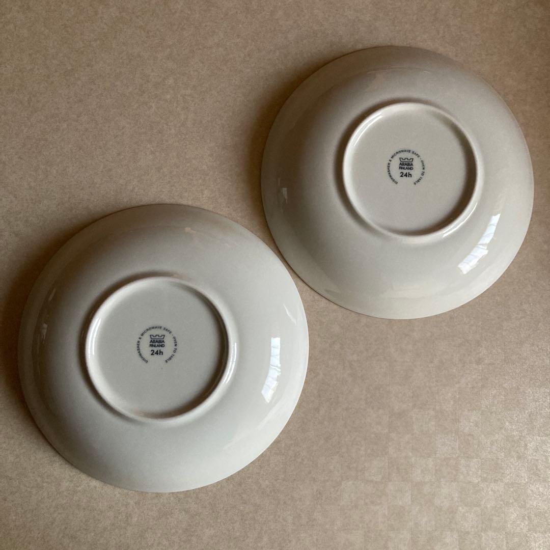 本日限定★アラビア 24h アベック 24cm パスタプレート 2枚 ブラウン
